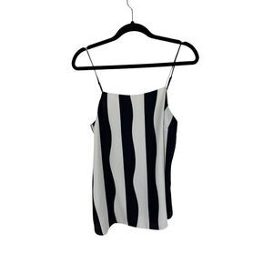 Ann Taylor Navy and White Stripe Cami Blouse- size M